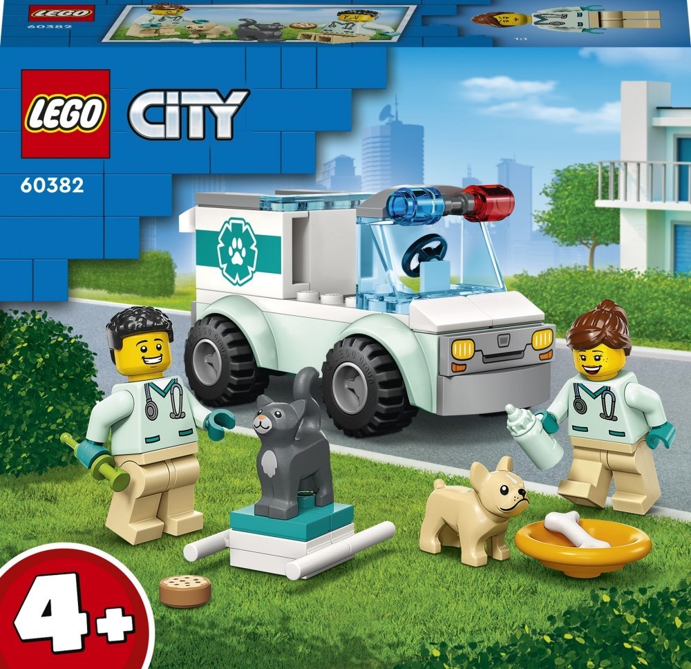 BLOQUES DE CONSTRUCCIÓN CIUDAD EMERGENCIA VETERINARIA LEGO 60382 LEGO